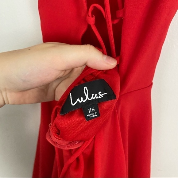 LULUS red good deeds mini dress - Picture 4 of 5